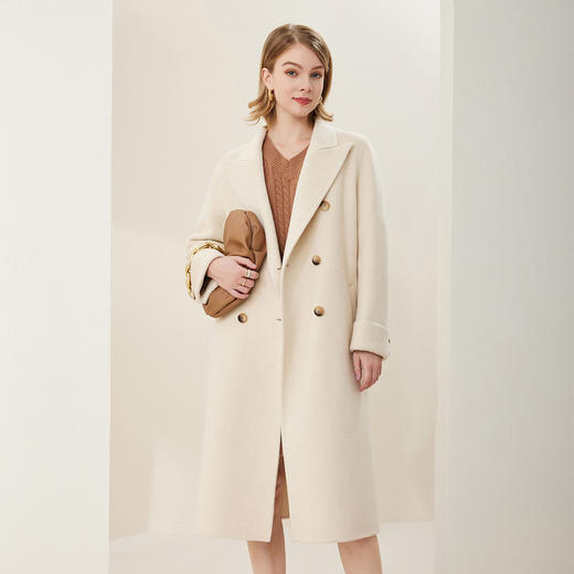 MH9D8斯尔丽瑟俪2022年冬上新商场同款高级立体剪裁H版系腰带长款大衣 商品图1