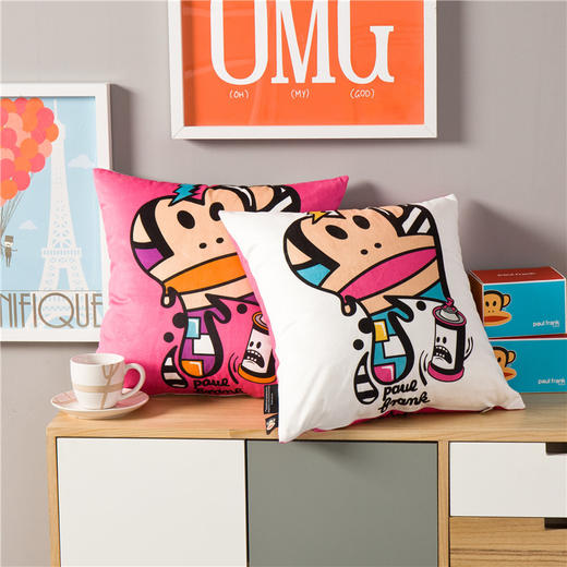 大嘴猴 抱枕可爱靠枕沙发摆件枕头纯棉 商品图1