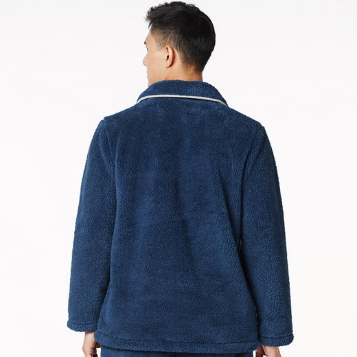 都市丽人都市锋尚生活家居男士长毛绒套装北极绒厚家居服长袖睡衣FH21H1 商品图2