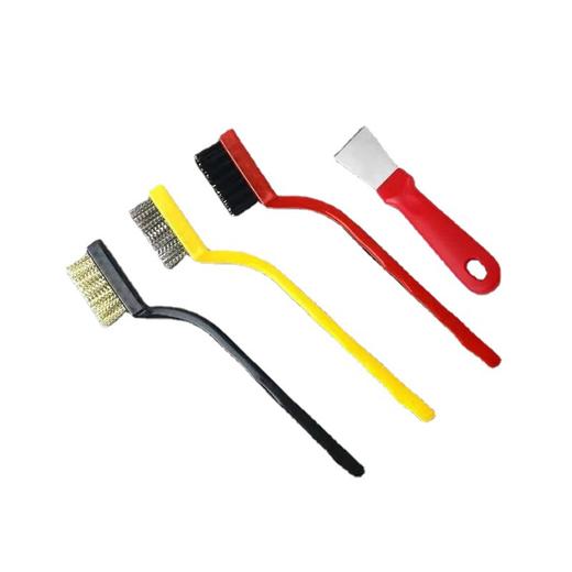 【厨房清洁五件套】煤气灶台长柄尼龙钢丝不锈钢灶台刷锅底去污油烟铲-D仓 商品图4