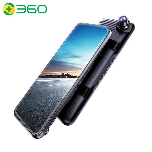 360行车记录仪M320标准版 1296P高清拍摄前后双录倒车影像全屏触摸屏流媒体后视镜 商品图1