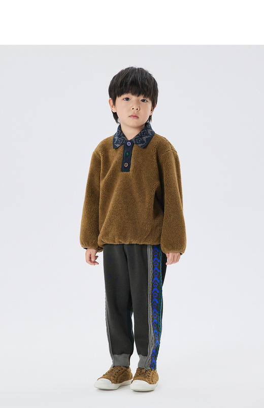 JNBY  22年冬款  仿羊羔毛针织外套  1M0A11620 商品图4