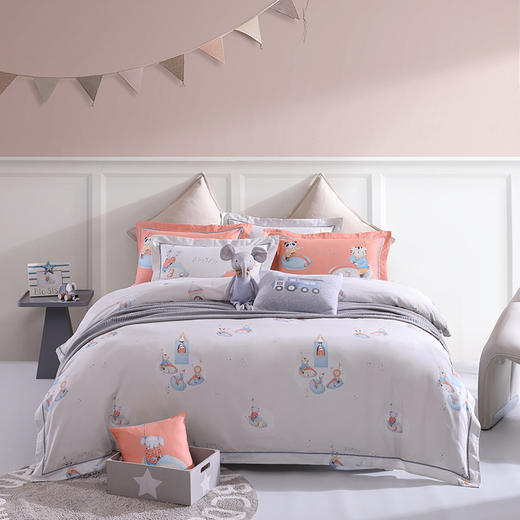 10楼 梦洁宝贝   纯棉磨毛印花三套件—碰碰游乐园  吊牌价1598元  活动价799元 商品图1