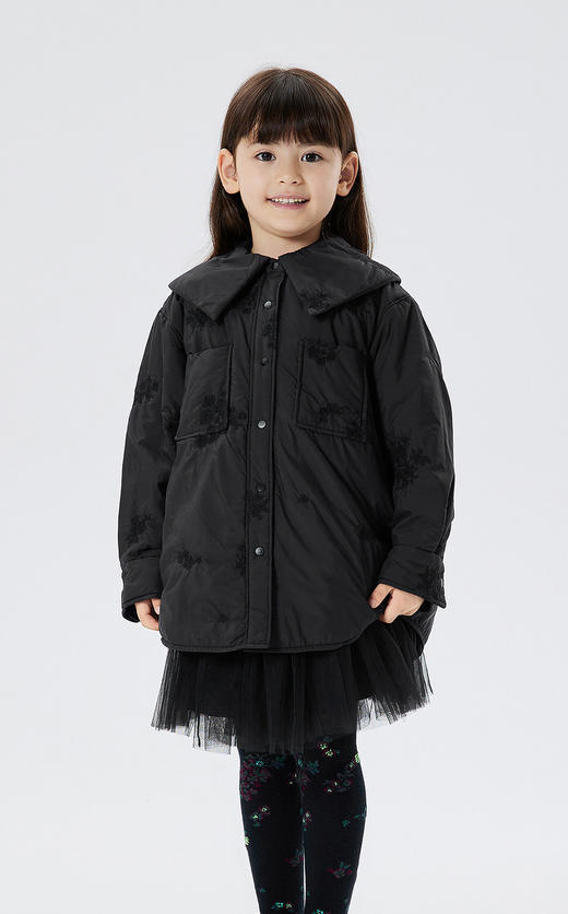 JNBY  22年冬款   宽松翻领短款棉服  1M0B11890 商品图3