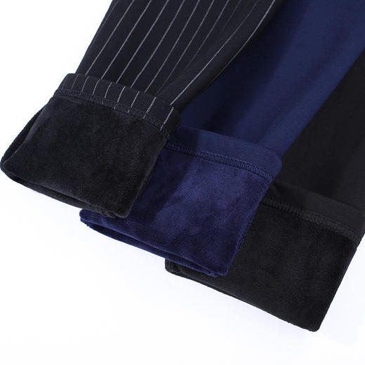 条纹弹力小脚铅笔裤秋冬外穿加绒加厚打底休闲裤  HMQW8060 商品图3