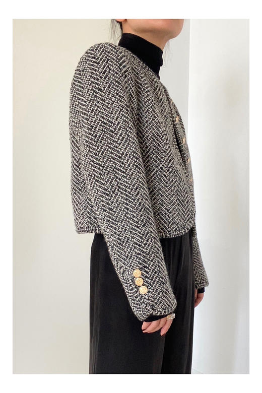 Viktoria Chan｜AW22030 Zaya tweed jacket 黑白呢短外套 商品图6