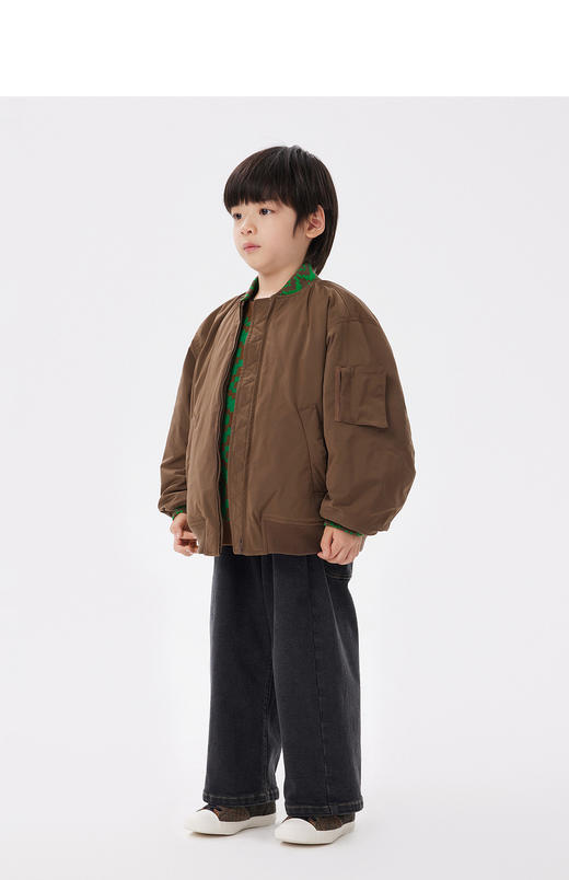 JNBY   22年冬款  飞行员夹克短款羽绒服  1M0C11900 商品图4