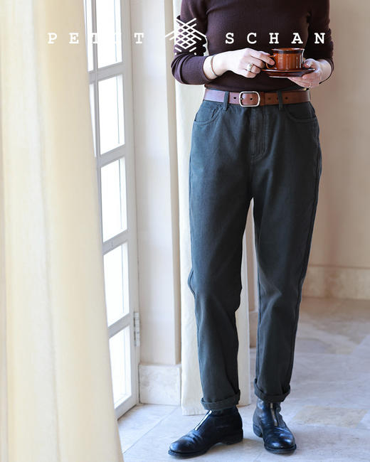 PETIT SCHAN小闪 CLO#132 the road to ordinary 平凡之路 四季款实穿性纯棉斜纹宽松锥形裤 商品图7