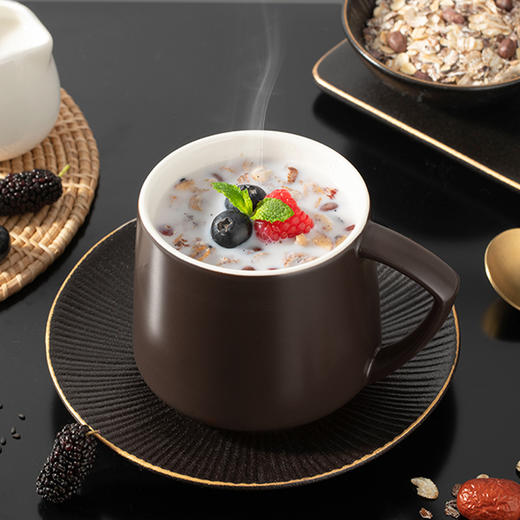 【麦麦SY】奇亚籽五黑即食冲调麦片350g+粥糯燕麦片408g 商品图6