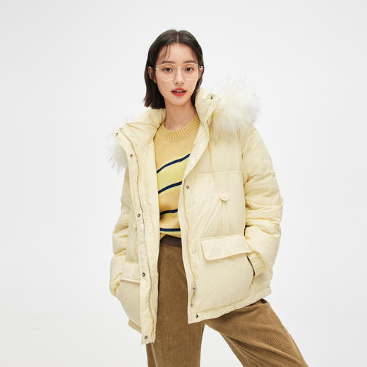 【严选】诗凡黎冬抽褶袖口大口袋羽绒服7DA182201 商品图4