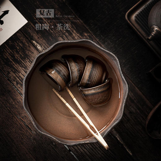 陶瓷茶洗大号茶杯收纳盆茶杯洗功夫茶具茶 商品图3