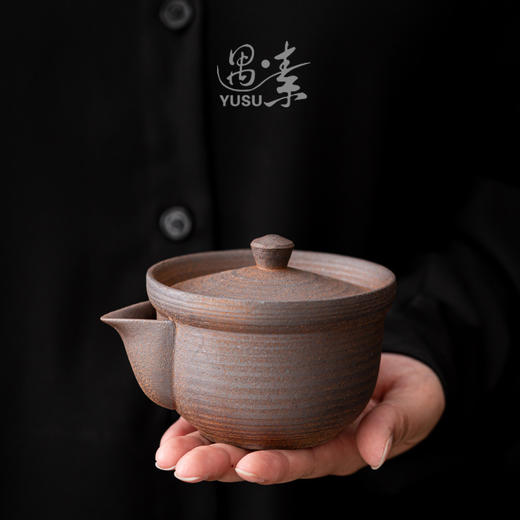 粗陶手抓壶单壶带过滤小陶壶 商品图0