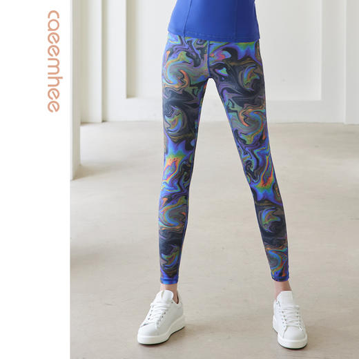 卡益花色长裤 K01615女士瑜伽裤紧身健身裤 商品图3