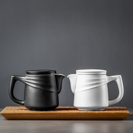 便携式泡茶壶套装旅行茶具快客杯一壶五杯功夫茶具茶壶随身泡茶小 暮雨快客杯（黑） 商品图2