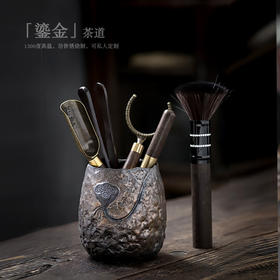 黑檀实木茶道六君子套装功夫茶具配件大全6君子泡茶工具茶刀勺夹