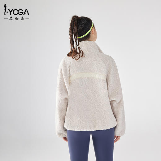 iyoga秋冬羊羔绒保暖外套金属拉链防风高领防风宽松版型穿着舒适J025 商品图1