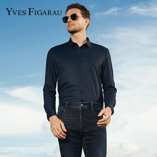 YvesFigarau伊夫·费嘉罗秋冬新款休闲长袖衬衫942331 商品图0
