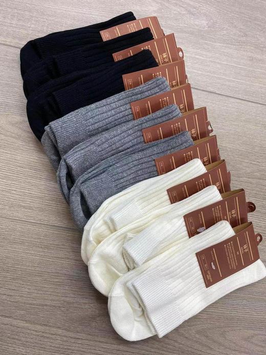 松植屋高弹男女同款运动船袜短袜中筒袜螺纹长袜羊毛袜毛巾袜，无印同款袜子 商品图12