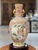 粉彩花卉开窗人物双耳瓶 商品缩略图0