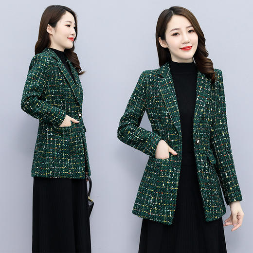 时尚西装领洋气减龄外套韩版洋气修身毛呢上衣HR-WY99169 商品图2
