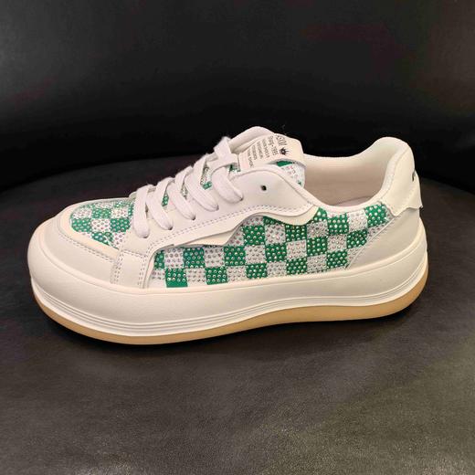 lfgk br509高温烫钻棋盘格超轻板鞋 商品图1