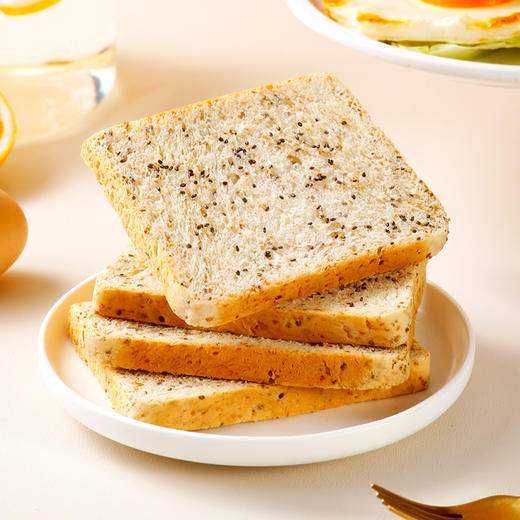 【健康早餐】奇亚籽面包低脂代餐0蔗糖吐司面包早餐健身饱腹1000g 商品图2