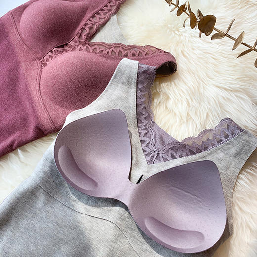 【限时折扣】利蜂LOUIS ROYER2022秋冬蚕丝羊绒自发热免bra背心 商品图4