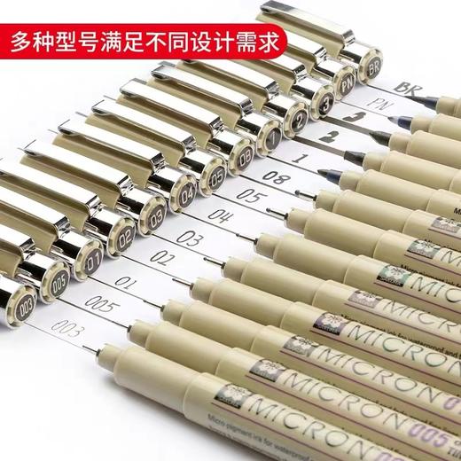 日本进口SAKURA樱花针管笔美术防水勾线笔速写绘图笔手绘笔水彩绘画墨线漫画线描马克描边描线简笔画 商品图2