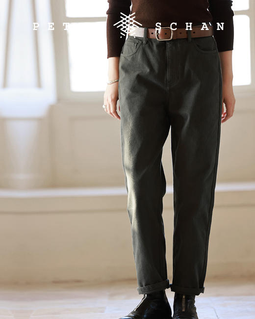 PETIT SCHAN小闪 CLO#132 the road to ordinary 平凡之路 四季款实穿性纯棉斜纹宽松锥形裤 商品图0