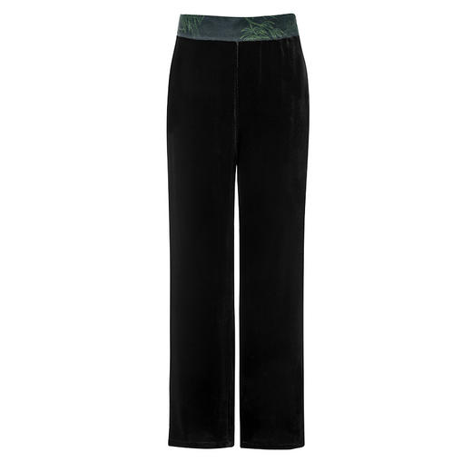 中腰宽腿垂坠感显瘦真丝绒直筒裤ZS-9199 商品图3