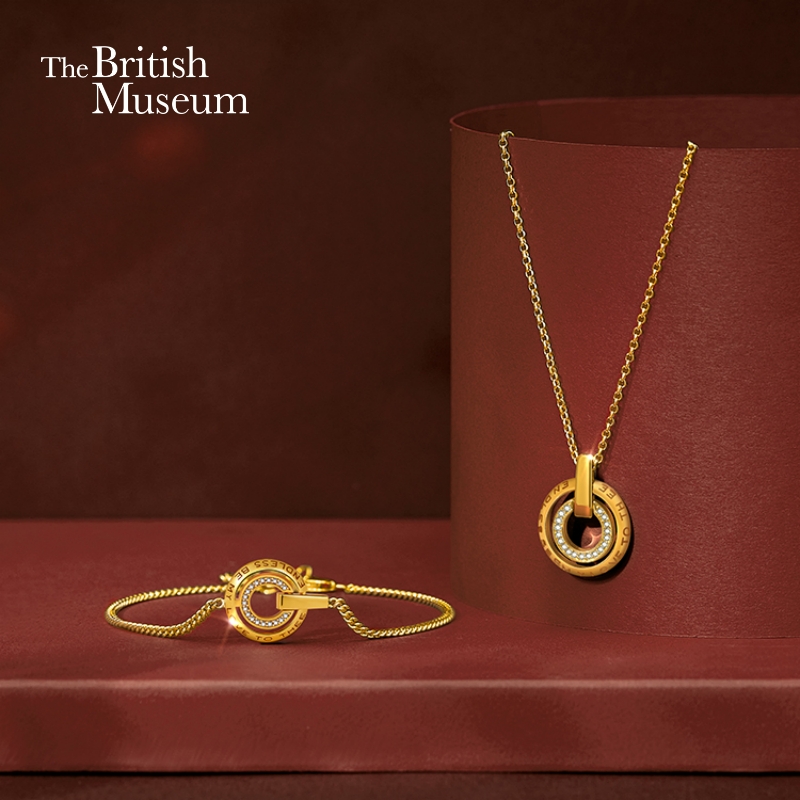 大英博物馆 爱语系列 S925银 金色 项链手链