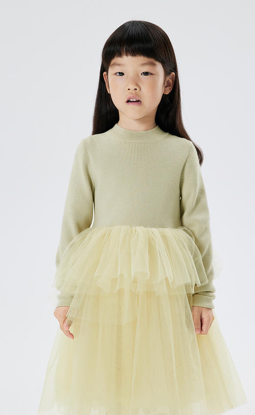 JNBY  22年冬款  网纱长袖毛衫连衣裙   1MAG10730 商品图5