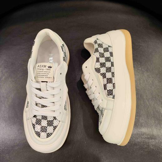 lfgk br509高温烫钻棋盘格超轻板鞋 商品图9