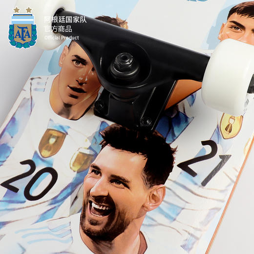 阿根廷国家队官方商品丨蓝白滑板成人专业双翘板梅西足球迷周边 商品图3