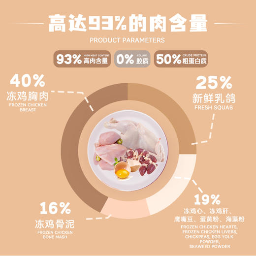 金多乐全价冻干生骨肉主食猫粮200g 商品图2