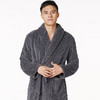 都市丽人都市锋尚轻松浴室男士法兰绒单件袍北极绒提花厚家居服单件袍睡衣FH27H7 商品缩略图0