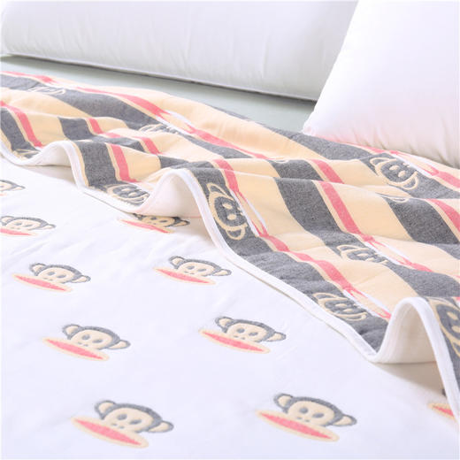 大嘴猴 纱布毯纯棉盖毯可爱  100%棉A类 商品图7