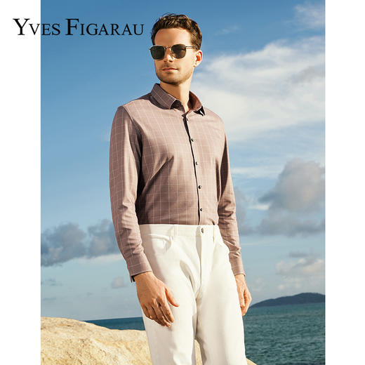 YvesFigarau伊夫·费嘉罗秋冬新款休闲长袖衬衫942325 商品图0