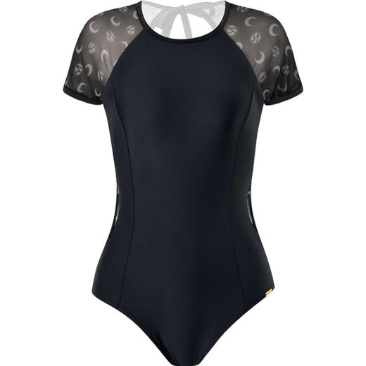 sisia2022新款泳衣女款黑色短袖性感高级感温泉连体泳衣运动冲浪 商品图4
