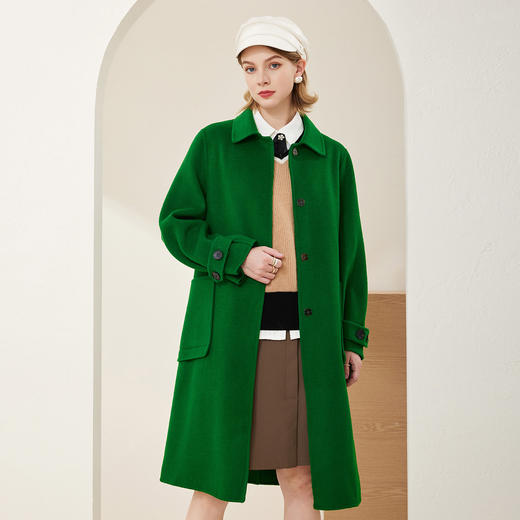 MH9H4斯尔丽瑟俪2022年冬上新商场同款优雅法式宫廷风娃娃领宽松大衣 商品图0