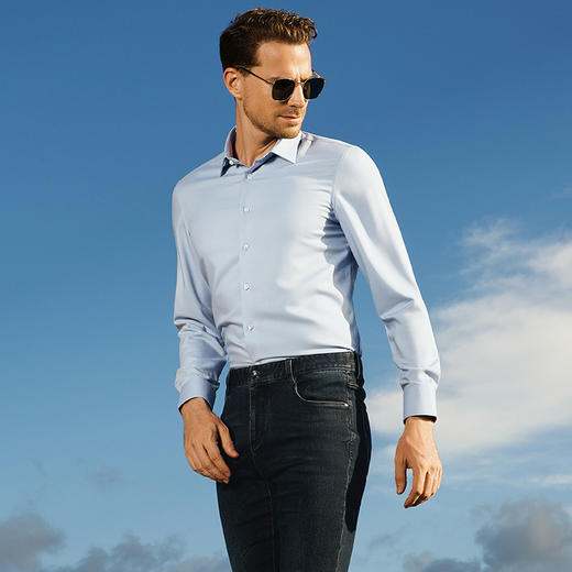 YvesFigarau伊夫·费嘉罗秋冬新款休闲长袖衬衫942306 商品图1