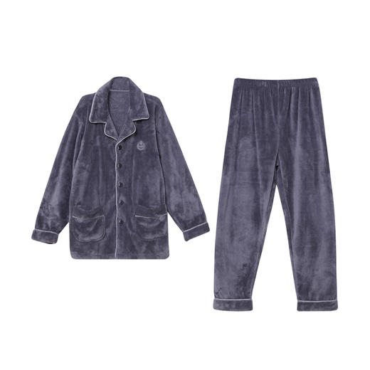 都市丽人都市锋尚生活家居男士法兰绒套装法兰绒厚家居服长袖睡衣FH21G9 商品图3