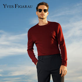 YvesFigarau伊夫·费嘉罗秋冬新款100%绵羊毛休闲长袖毛衫941111