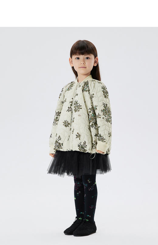 JNBY  22年冬款  传统花卉  中长款羽绒服  1M0C11870 商品图4