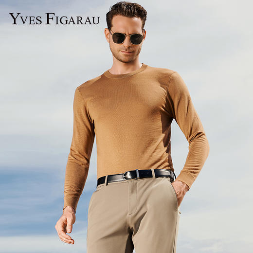 YvesFigarau伊夫·费嘉罗秋冬新款100%绵羊毛休闲毛衣941131 商品图0