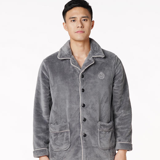 都市丽人都市锋尚生活家居男士法兰绒套装法兰绒厚家居服长袖睡衣FH21G9 商品图0