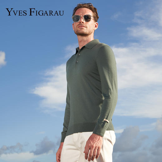 YvesFigarau伊夫·费嘉罗秋冬新款100%山羊绒休闲长袖毛衫941121 商品图0