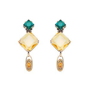 订购12周到｜THOT GIOIELLI-Gold Topaz-菱形 长耳夹（无需耳洞）［意大利设计师］ 商品图0