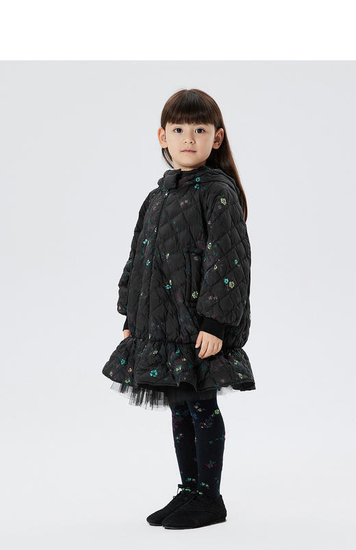 JNBY   22年冬款  传统花卉中长款羽绒服  1M0C11880 商品图4