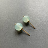 冰种翡翠珠子耳钉18k黄金镶嵌 商品缩略图6